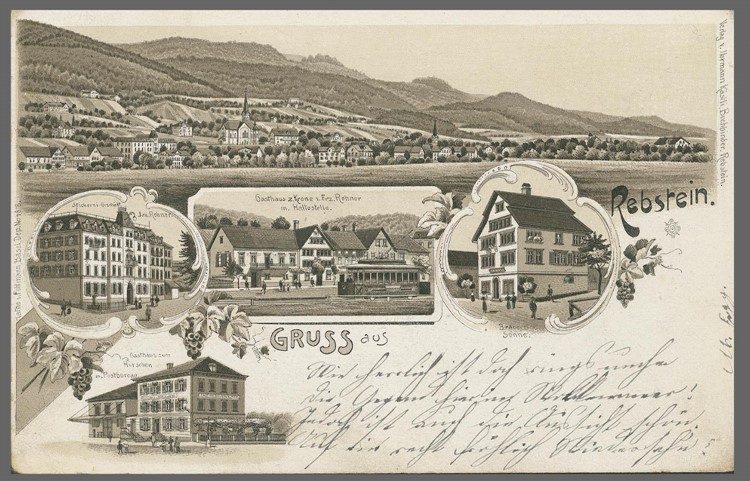 Rebstein um 1900 (Staatsarchiv St.Gallen, Signatur W 238/03.06-03).