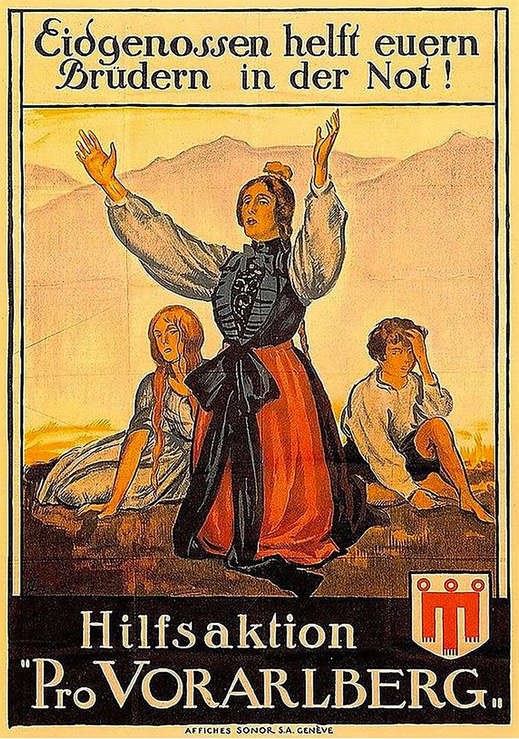 Das im November 1919 gegründete gesamtschweizerische Komitee «Pro Vorarlberg» setzte sich gegen die Not in Vorarlberg und für dessen Anschluss am die Schweiz ein
