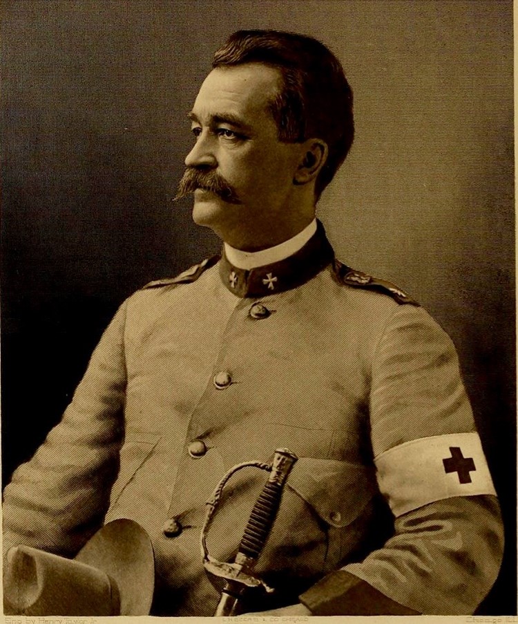 Nicholas Senn, Oberstleutnant und Generalarzt der Nationalgarde von Illinois und Wisconsin.